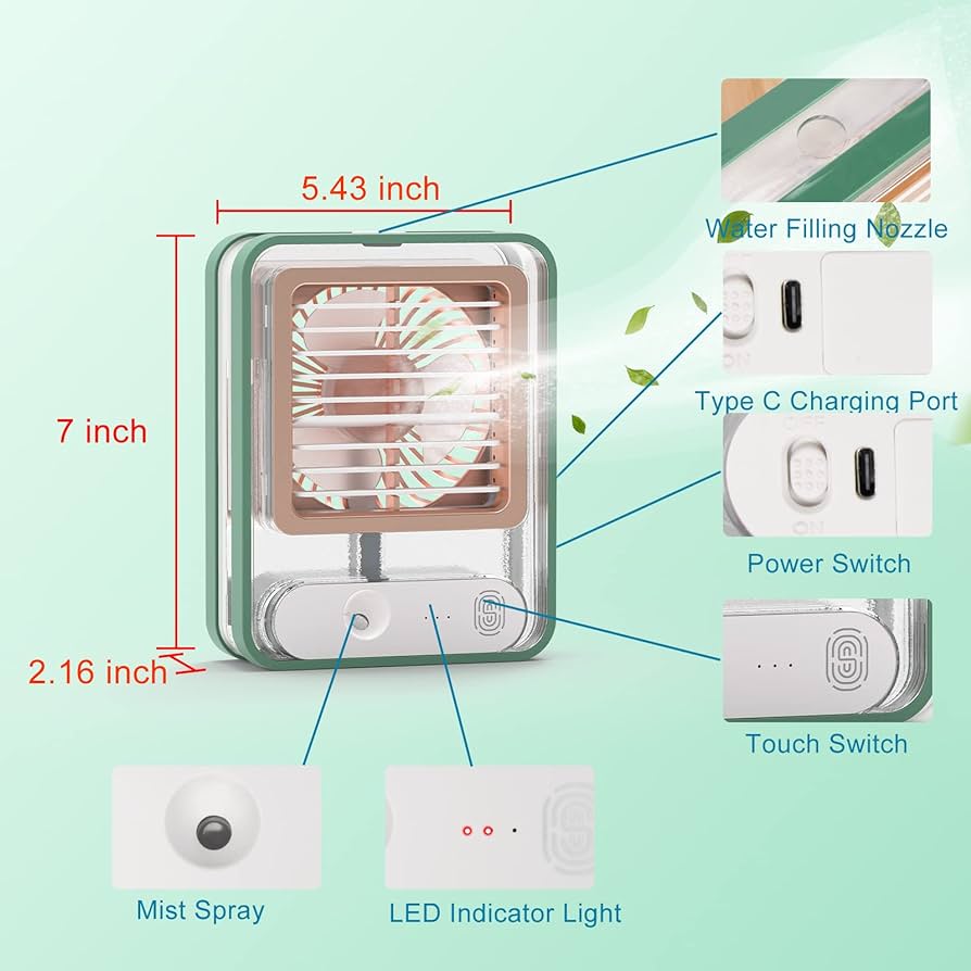 Mini Portable Desk Fan